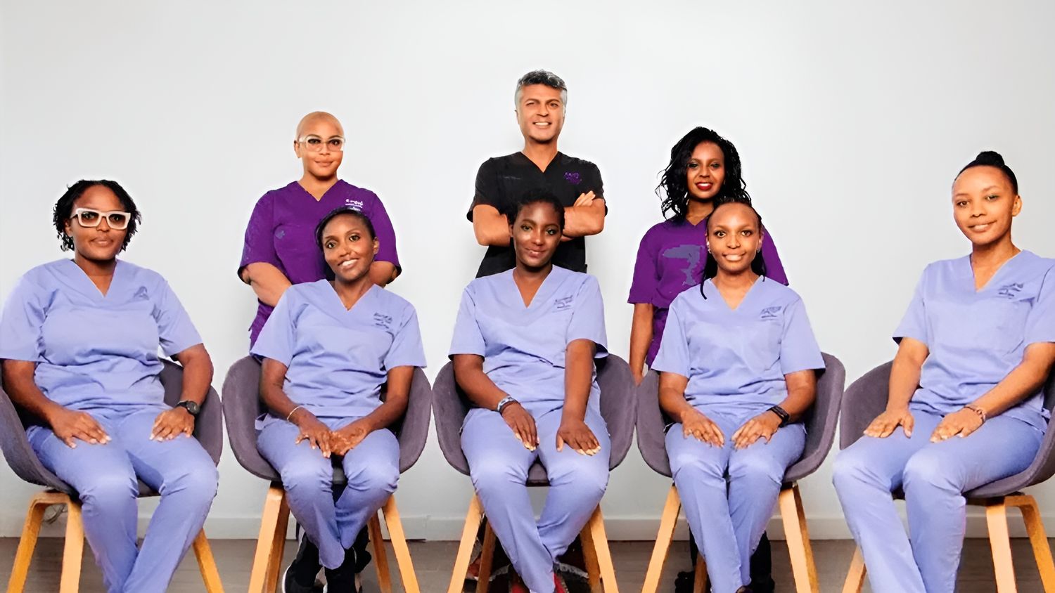 Healthcare team posing for a group photo