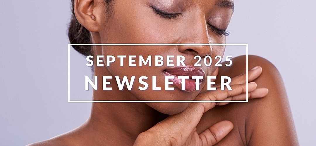 September 2025 newsletter cover with a model.